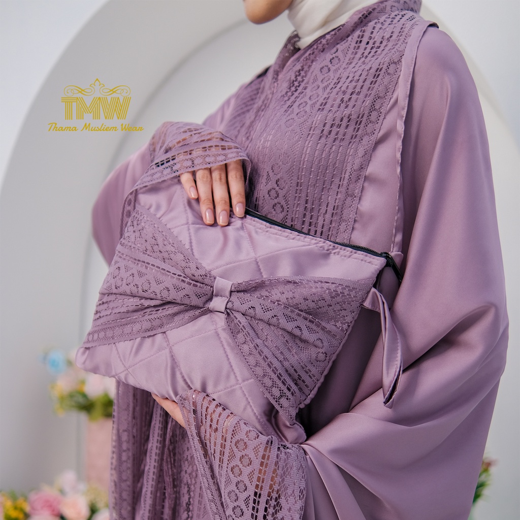 Mukena Dewasa Renda Brokat Malika Premium 2in1