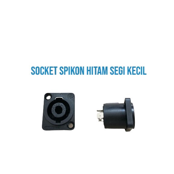 SOCKET SPEAKON SPIKON SEGI HITAM KECIL