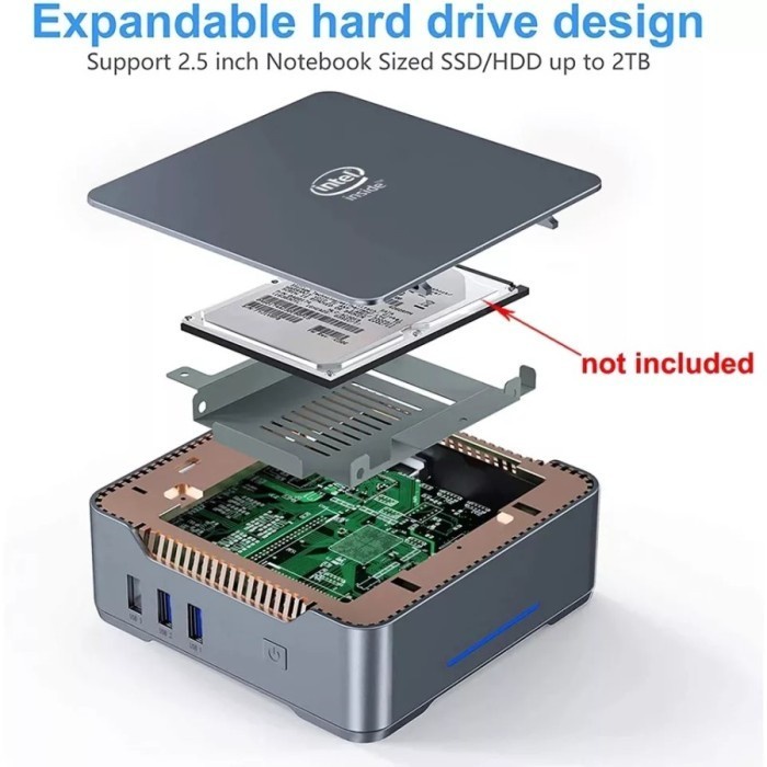 Mini Pc GK3 Pro / GK3V Pro 8+256GB SSD Intel Celeron N5105 UHD Graphics Windows 11 Pro