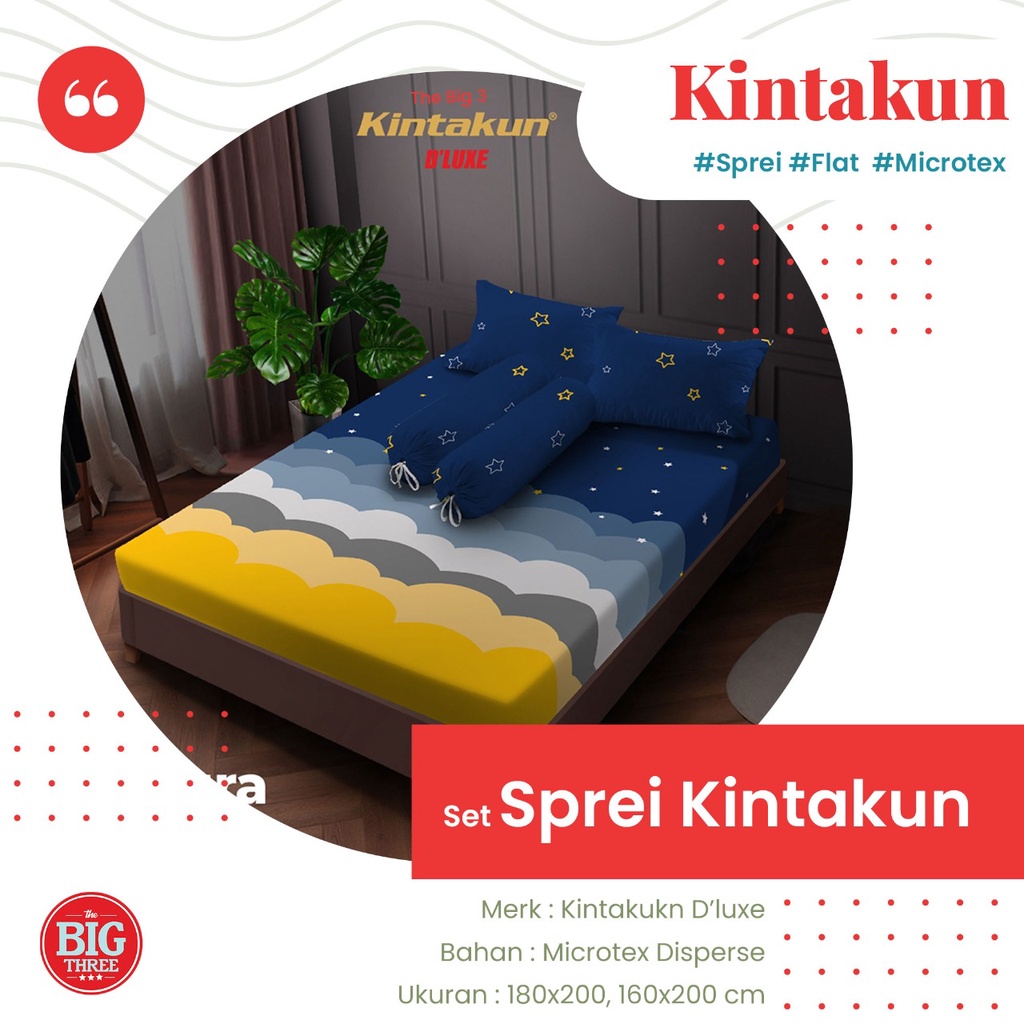 KINTAKUN Sprei 180x200 / 160x200 Tinggi 20 Cm - Amina Axel Robin Ensley Arfana Alya Ambar Shakila Zahira Sarah Kenan Alan Akma Azura Clara Hanum Alisa Marma Bena Damara Gemi Gian Gista Madana Nuraga Rena Wiyata Tarani Hanum Marma Kartika KING 180 160 SP