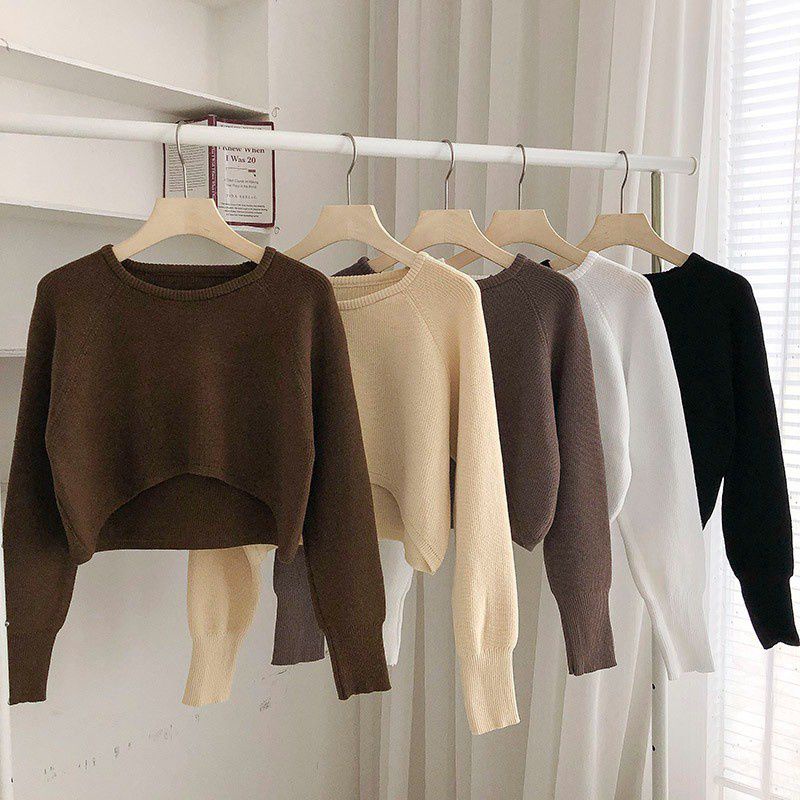 FX SHOP JEMIMA KNIT SWEATER KOREAN | SWEATER CROP RAJUT