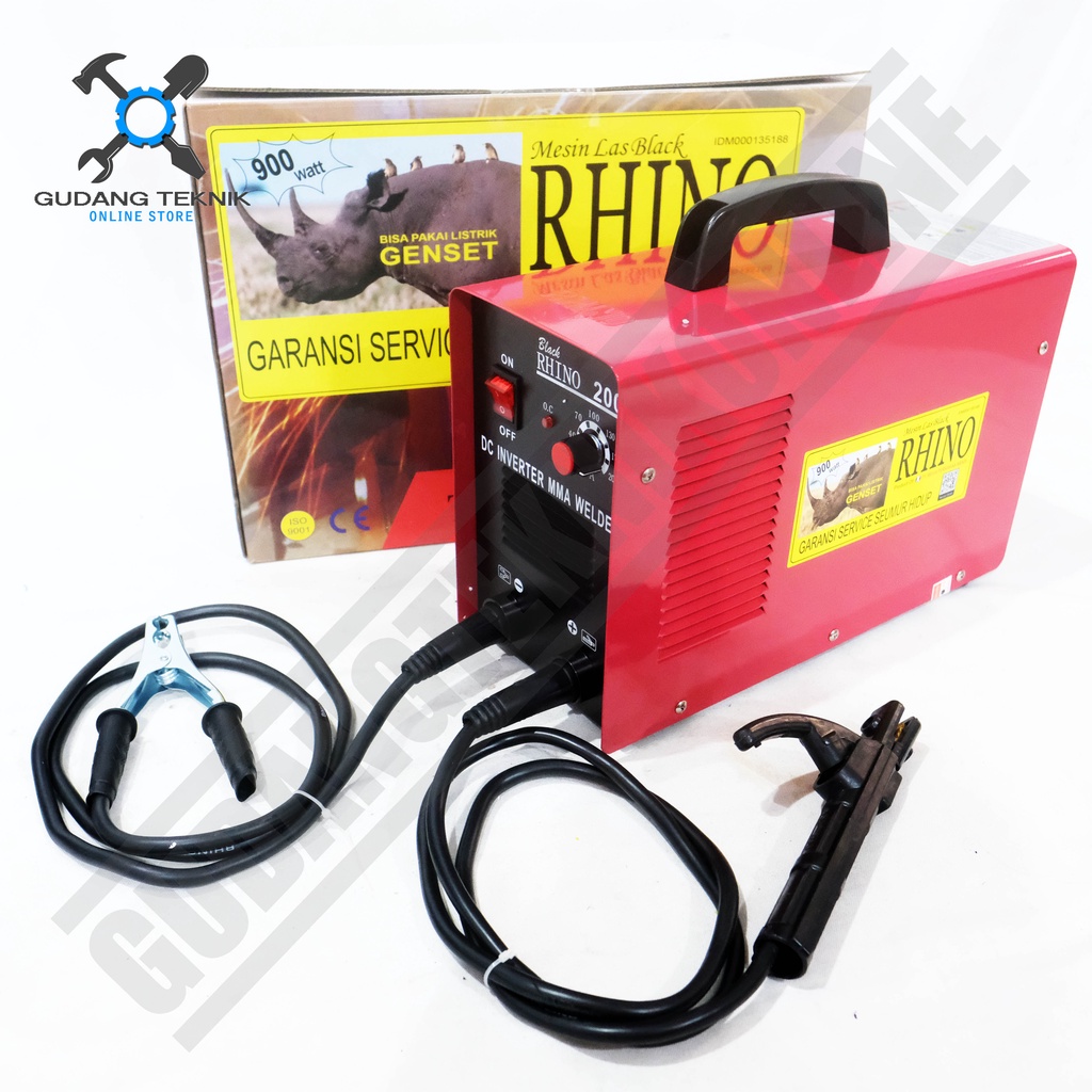 Mesin Las Listrik RHINO MMA 200 / Mesin Trafo Travo Inverter Las 200A RHINO