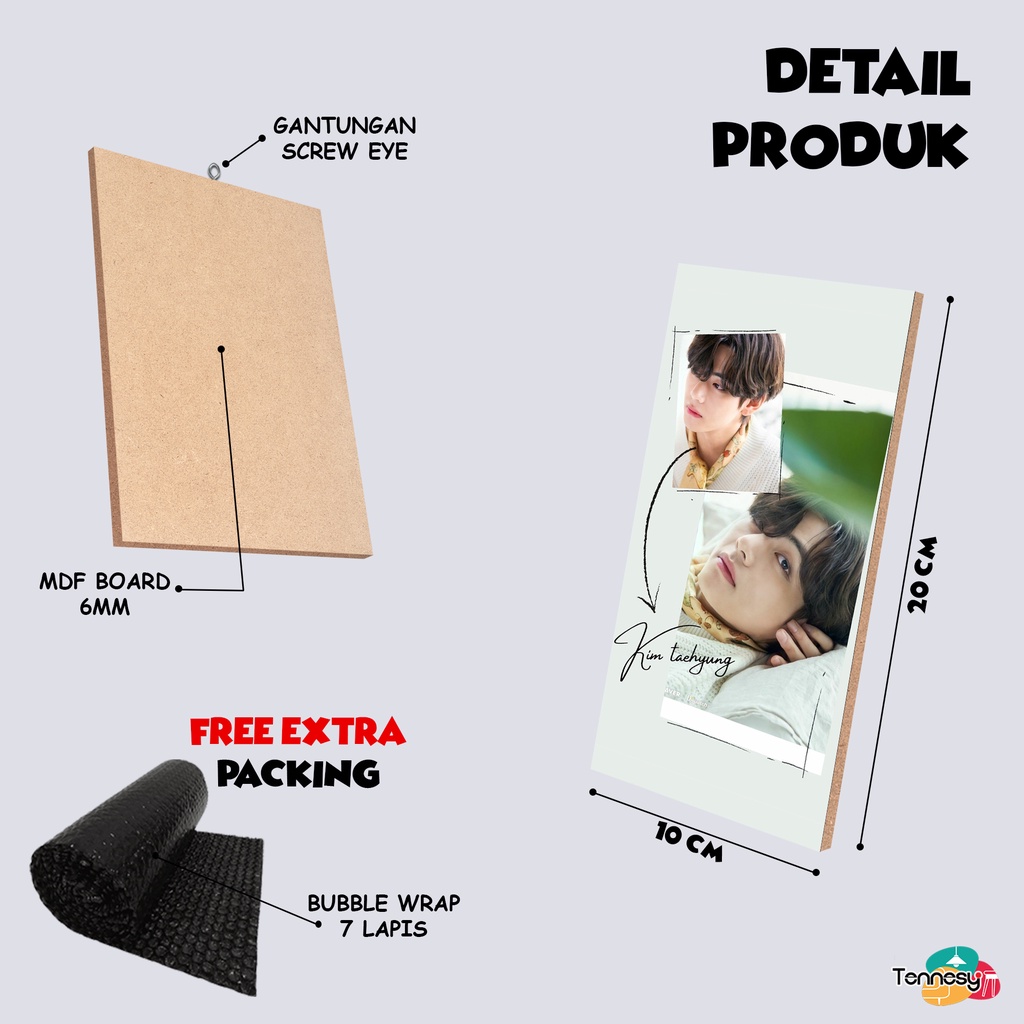 HIASAN DINDING WALL DECOR BTS OFFICIAL 10x20CM PAJANGAN POSTER DEKORASI DINDING KAMAR TIDUR RUMAH