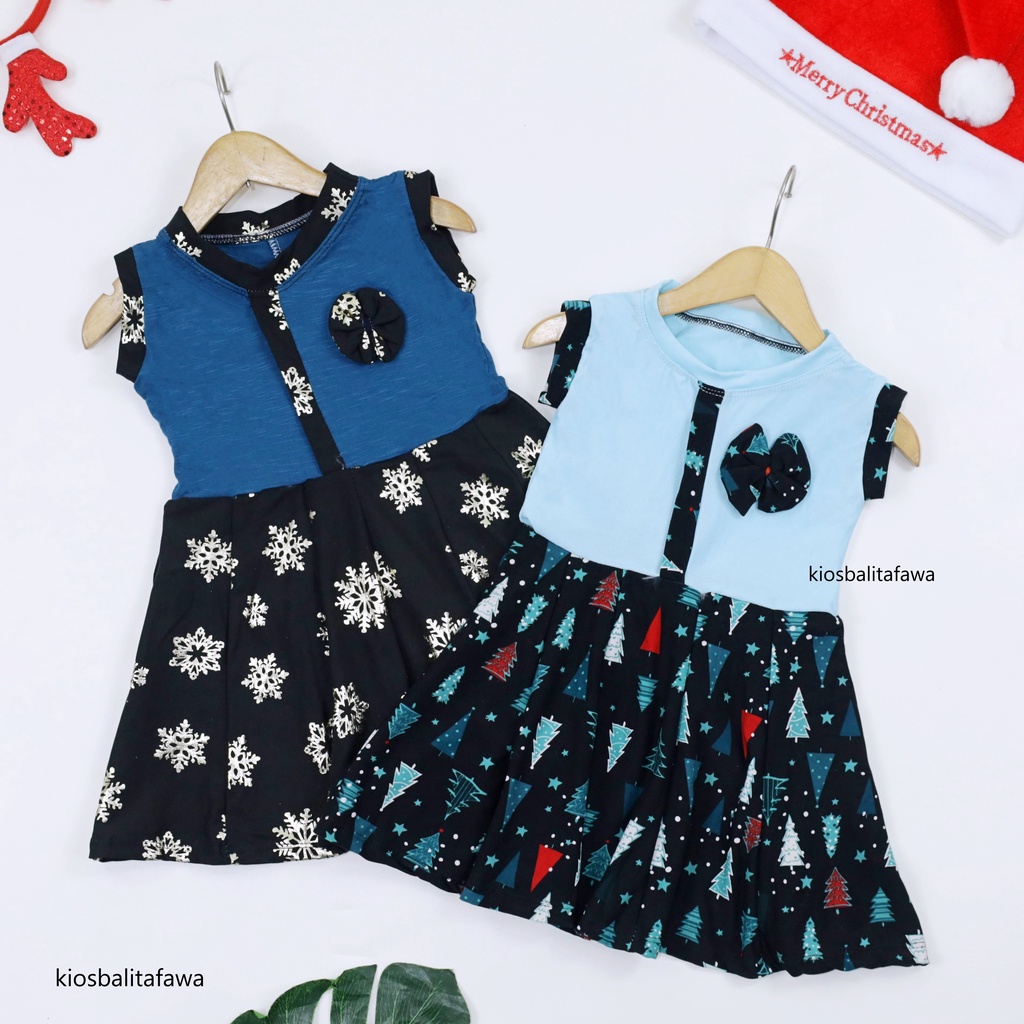 [NATAL] Dress Bilqis uk Bayi - 3 Tahun / Dres Yukensi Gaun Pesta Murah Baju Baby Anak Perempuan