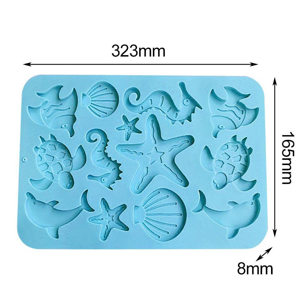Preva Marine Life Silicone Mold Bakeware Jelly Cetakan Coklat Dekorasi Kue Silicone Mold Hias Kuda Laut Bintang Laut Shell