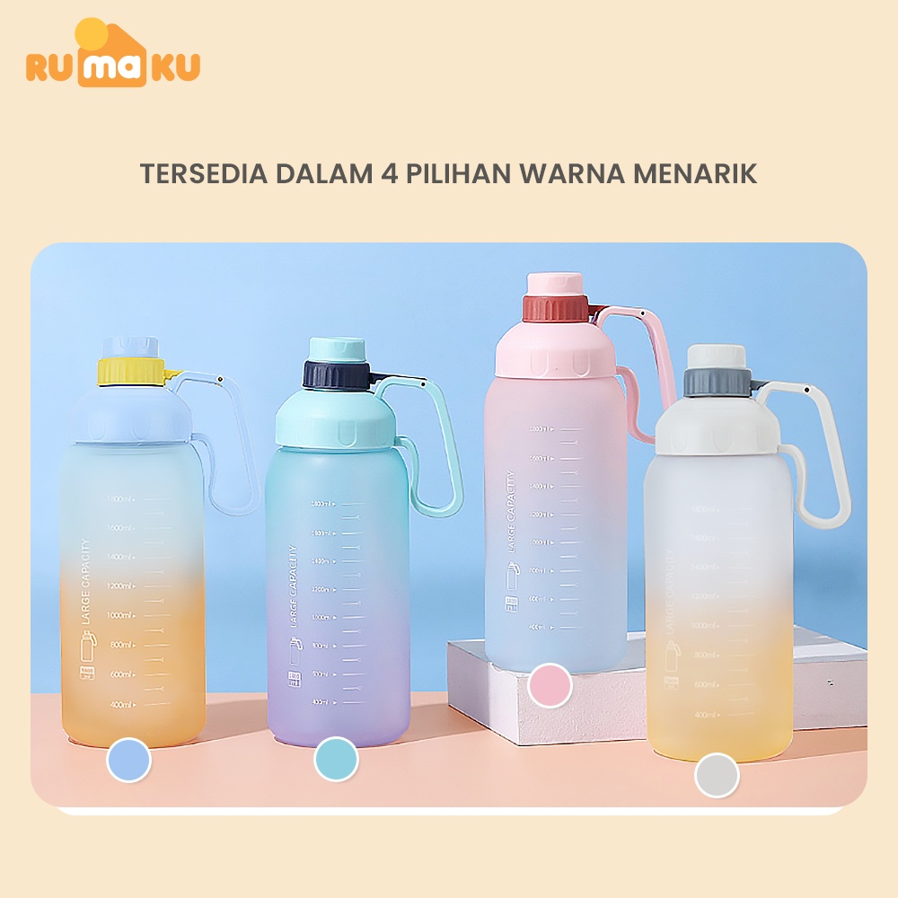 Rumaku Botol Minum Anak Jumbo 1800 ml Botol Air Viral Premium Quality