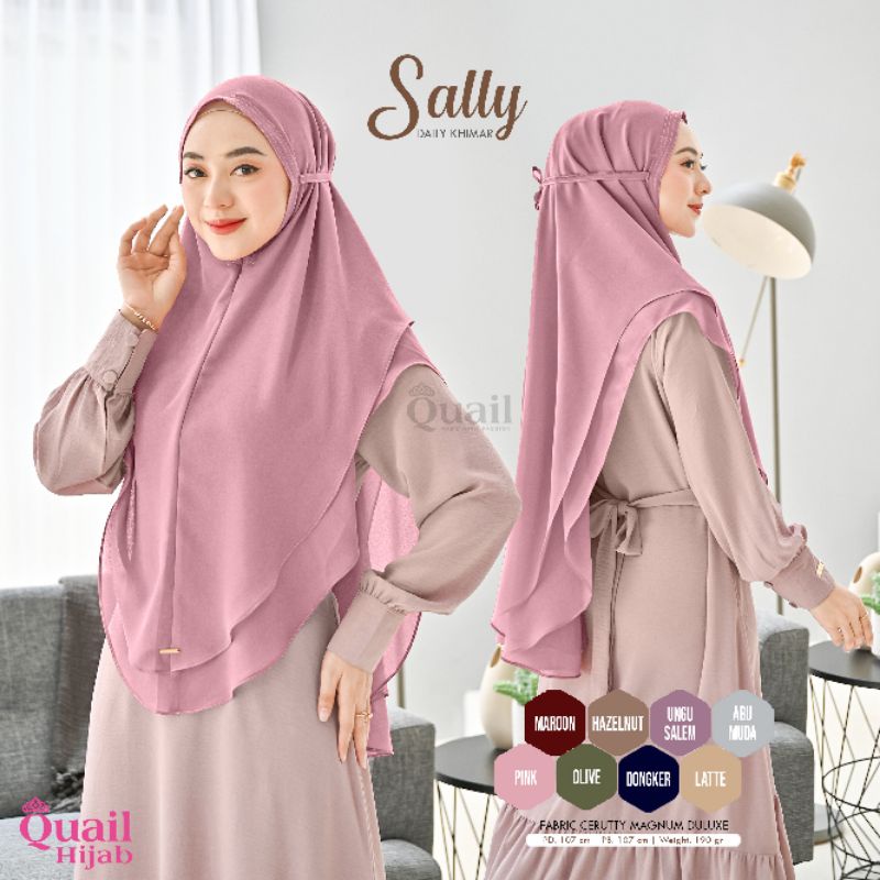 Hijab Instan Bergo Jumbo Ceruty Original Jilbab Quail SALLY