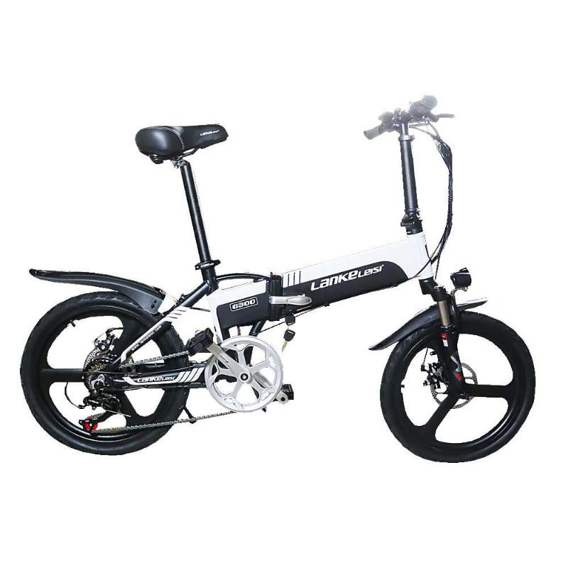 Lankeleisi Sepeda Elektrik Lipat Smart Moped 48V 10.4AH - G300 White