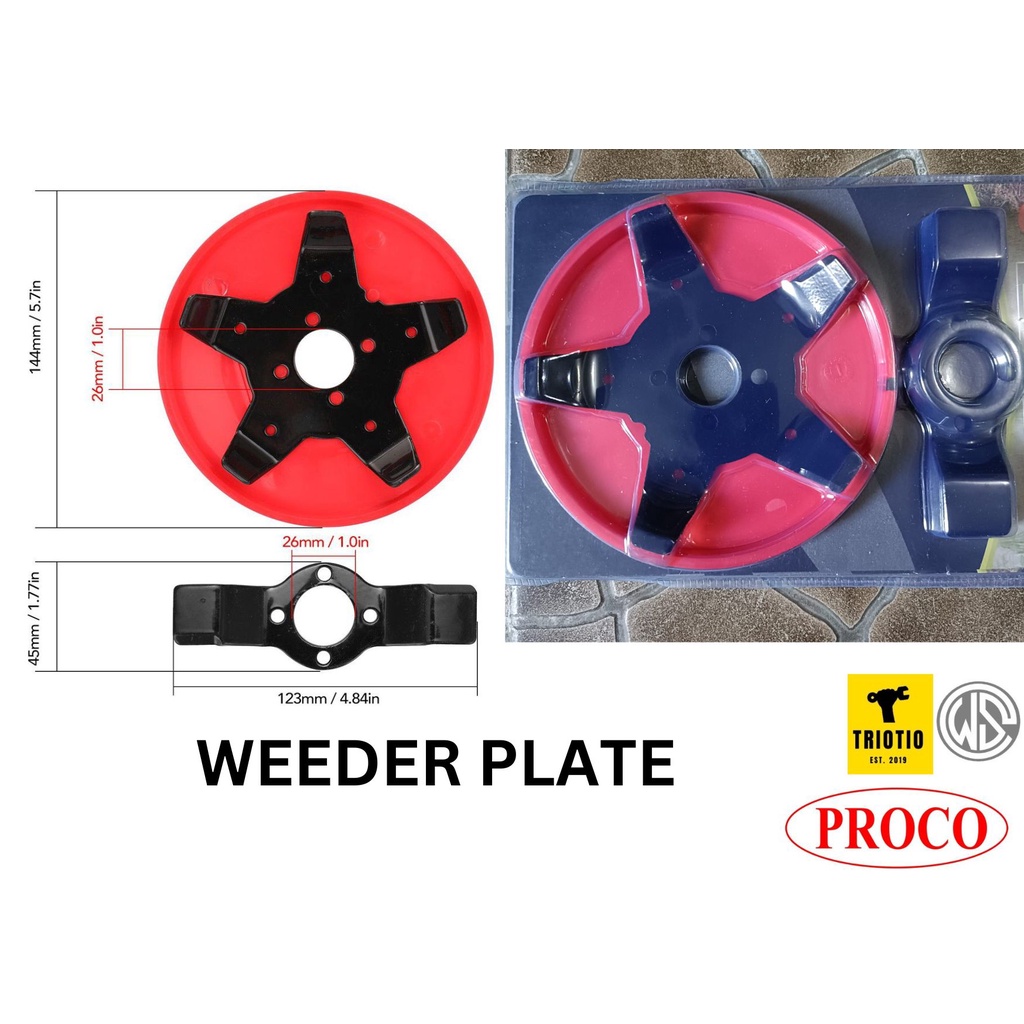 WEEDER PLATE PENYIANG GULMA MATA PISAU POTONG RUMPUT