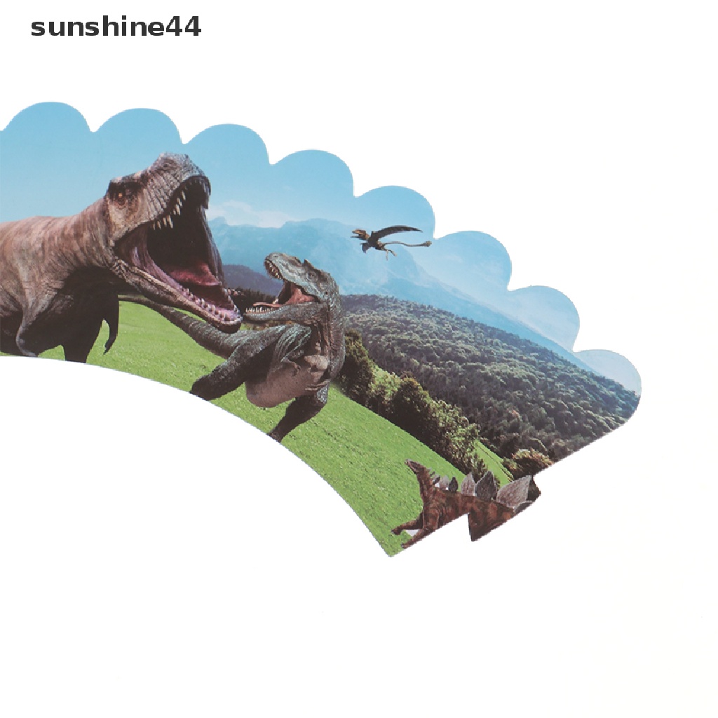 Sunshine 16Pcs Topper Cupcake Desain Dinosaurus Untuk Dekorasi Pesta Anak