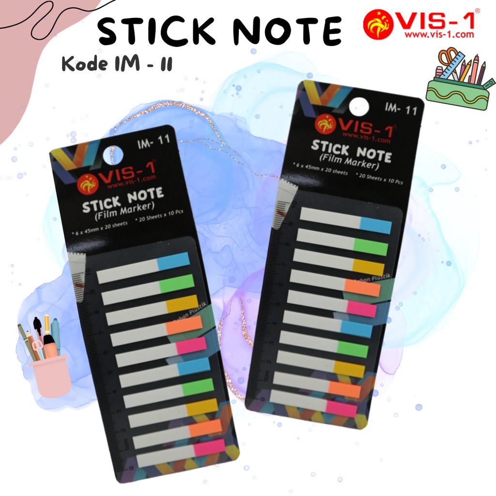 

VIS-1 Index Memo / Sticky Note Persegi Panjang IM-11