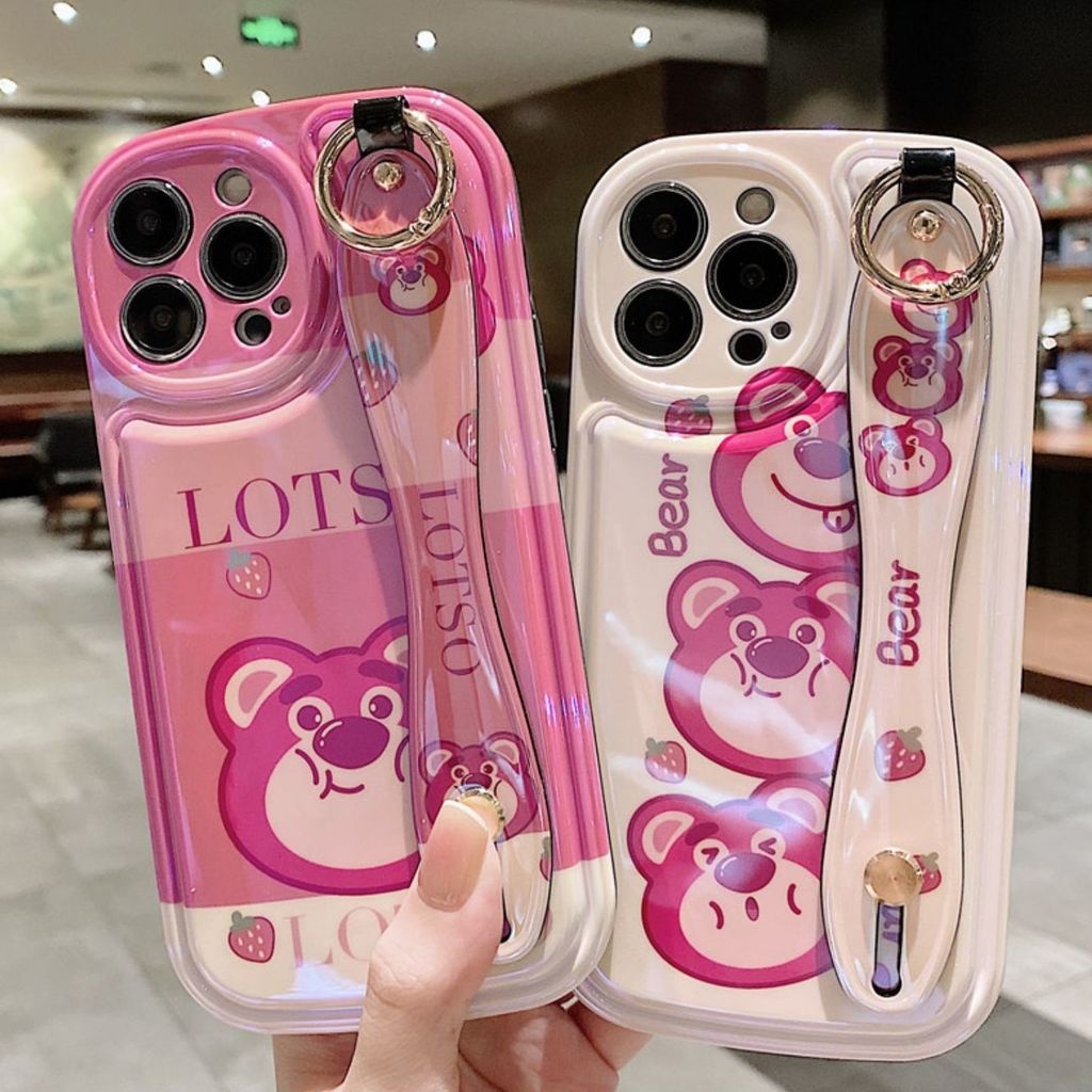 Case Desain Kartun Strawberry Beruang Untuk IPhone 12 13 14 11 Pro Max X Xs Max Xr Ffdrft