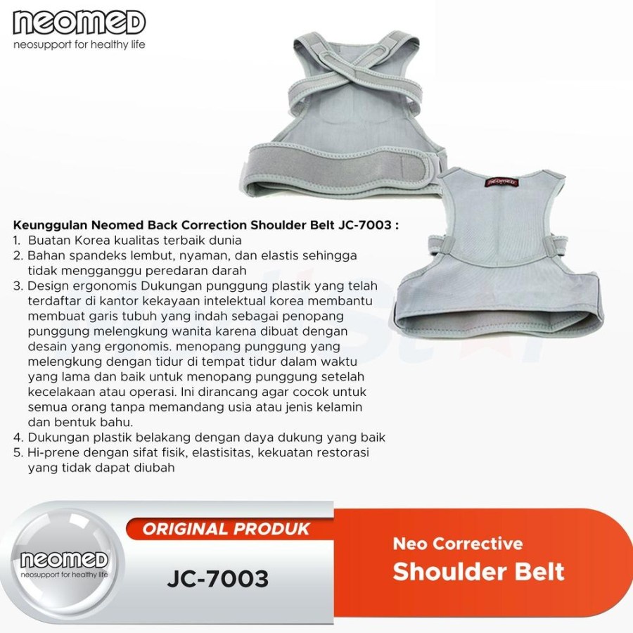 Neomed Body Support JC-7003 Penyangga Bahu Menjaga Postur Tubuh Back Support Shoulder Support