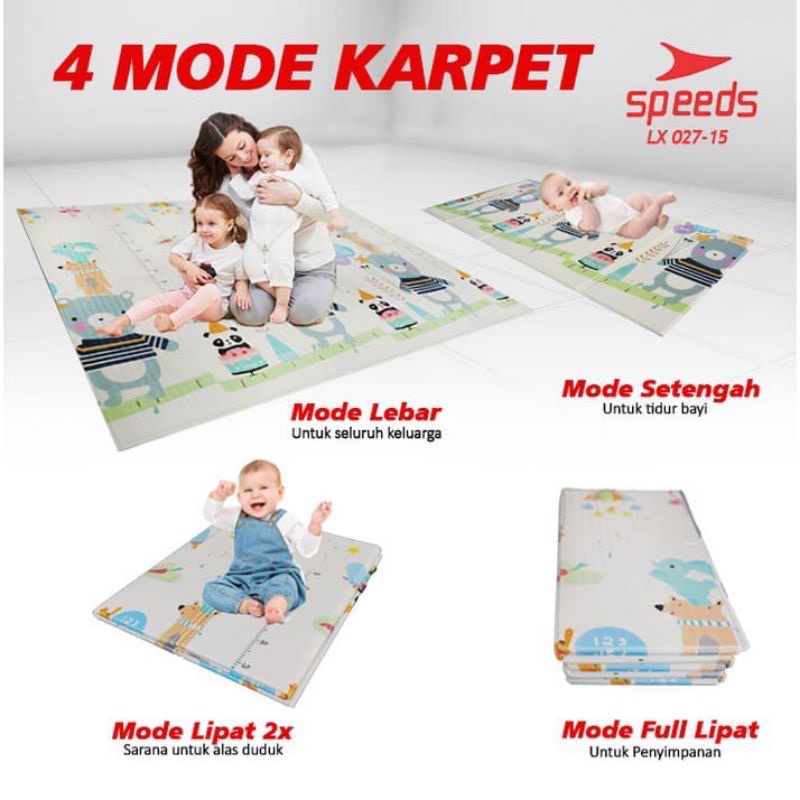 PLAYMAT MATRAS ANAK KARAKTER MATRAS LIPAT SPEEDS ORIGINAL ALAS KARPET