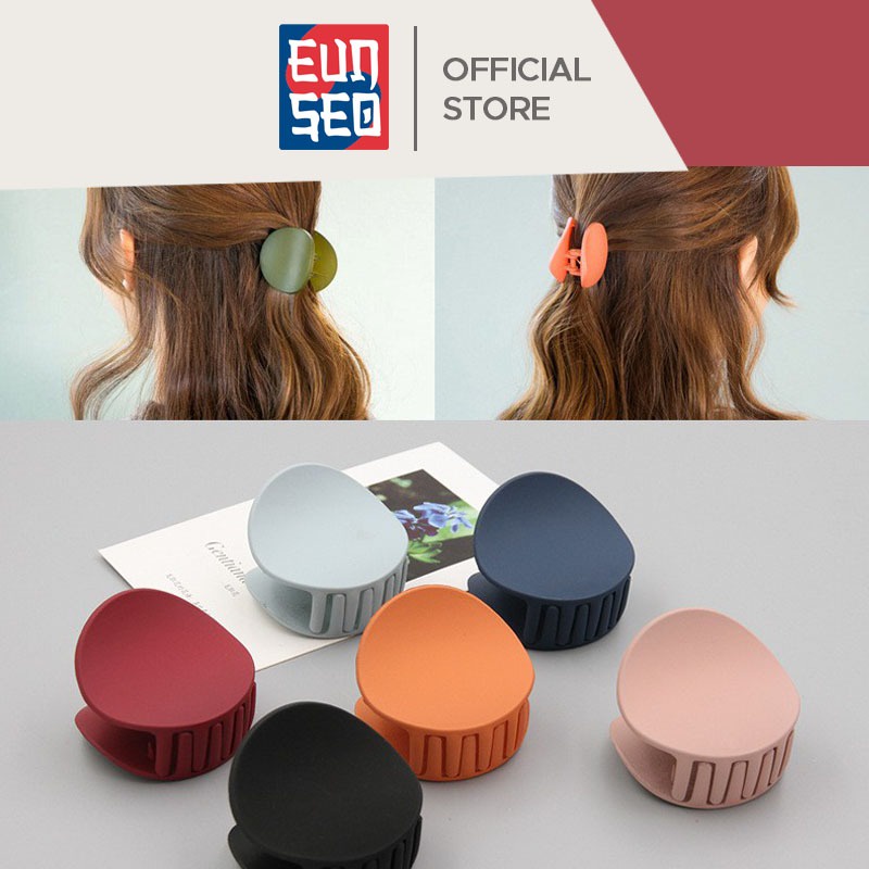 EUNSEO Jepit Rambut Jedai Doff Bulat Premium Mini Hair Claw Clips Jepitan Fashion Korea Matte