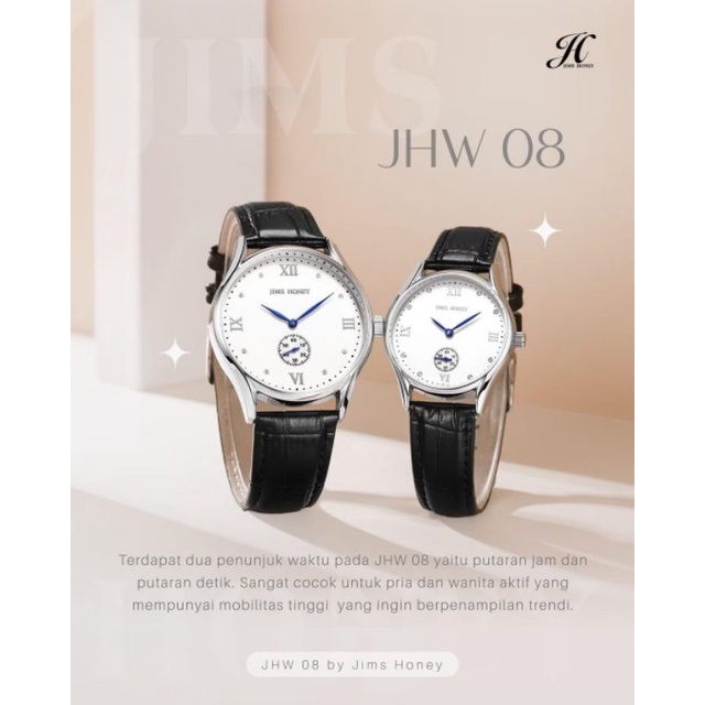 JAM TANGAN COUPLE JHW08 JIMS HONEY ORI QUARTZ WATCH STAINLESS ANTI AIR FREE BOX ARLOJI PRIA WANITA JHW8