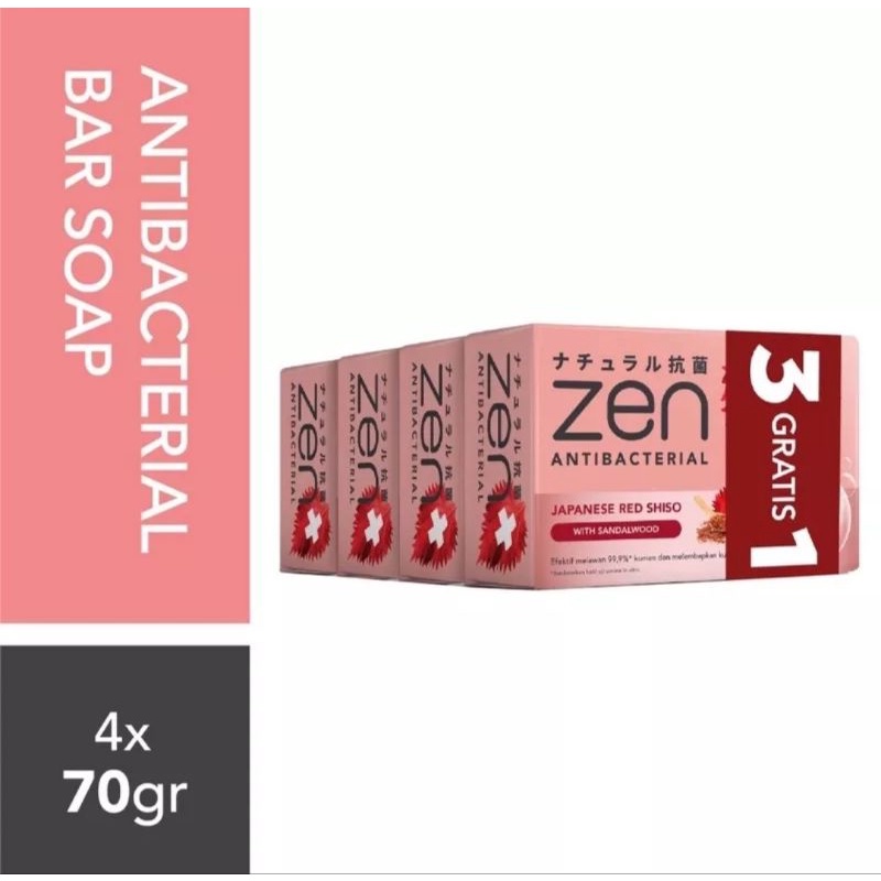 Zen Sabun Antiseptik 70gr Banded 4pcs
