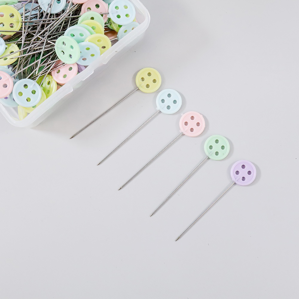 Isfriday Jarum Pentul Kepala Kancing Sewing Needle Pin 100 PCS - TP10 - Multi-Color