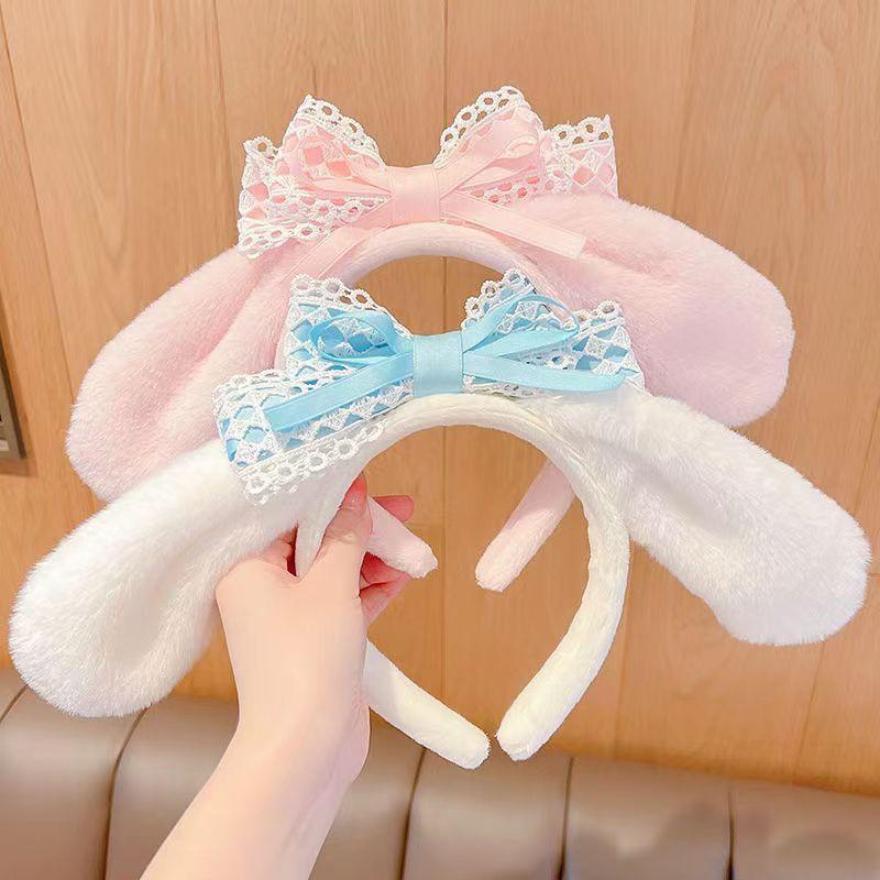 Bando Lolita Ear With Ribbon Bandana Motif Telinga Kelinci BANDO RAMBUT MOTIF TELINGA KELINCI BANDO BUNNY HEAD