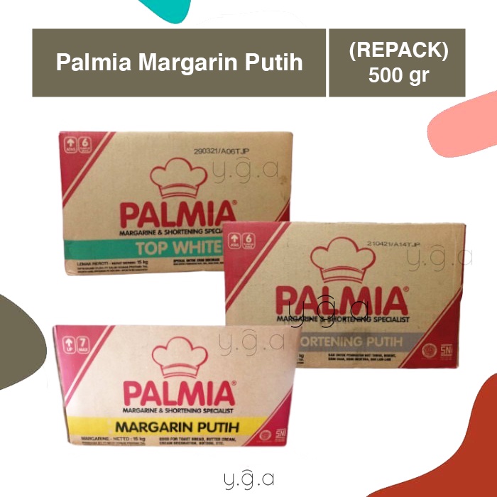 

Palmia Margarin Putih / Top White / Shortening White Margarin (REPACK) 500gr