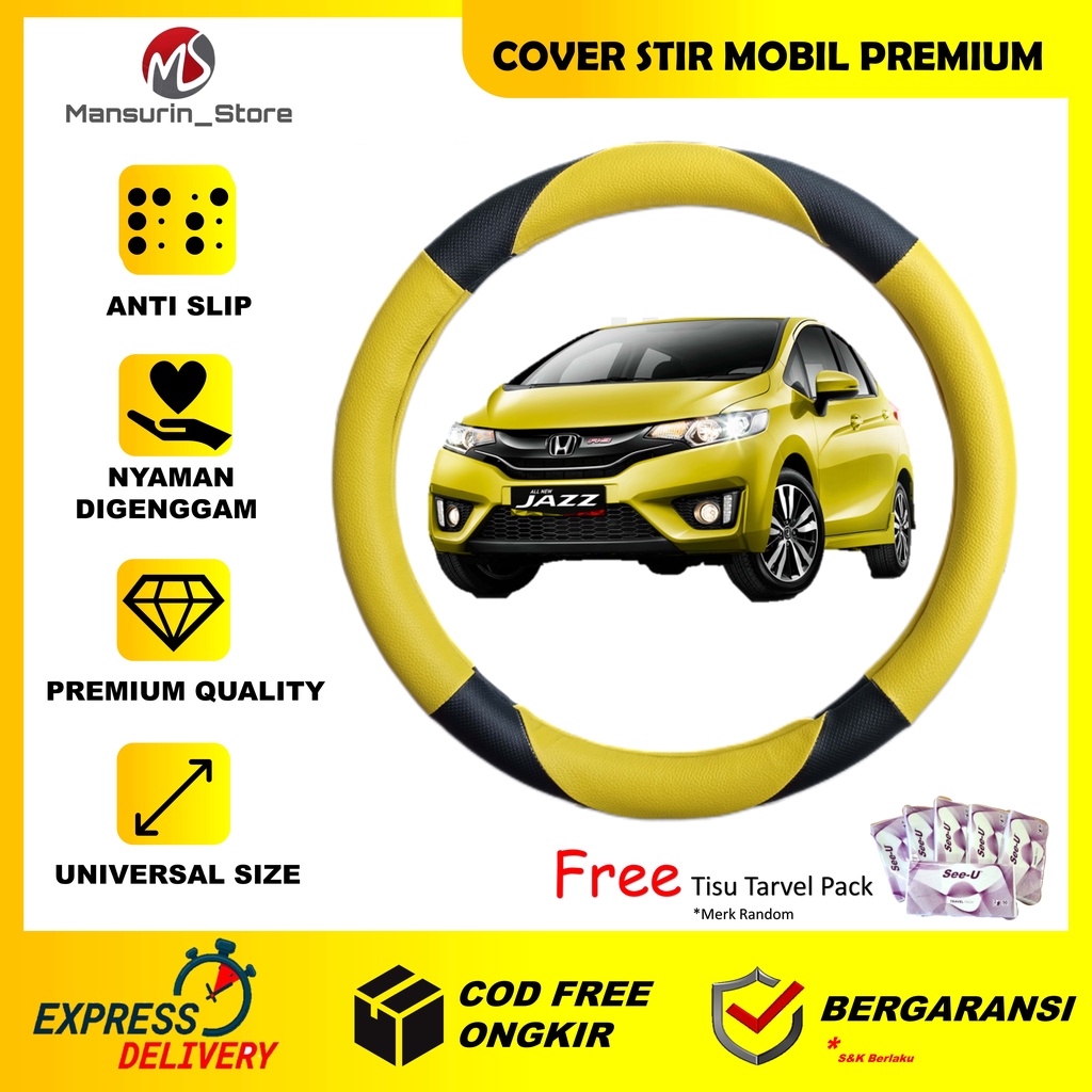 Cover Stir Mobil Jazz Sarung Setir Honda Jazz RS Cover Ster Mobil Honda New Jazz RS GK5