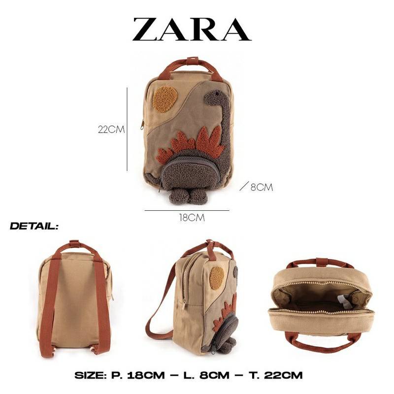 TAS RANSEL ANAK MOTIF DINO/Z*RA KIDS DINO