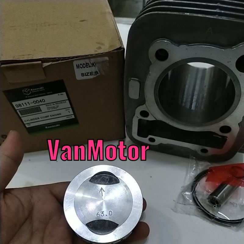 BLOK SEHER KLX150 KLX 150 S L DT DTRACKER TREKER KAWASAKI 1SET RING PISTON UKURAN 63