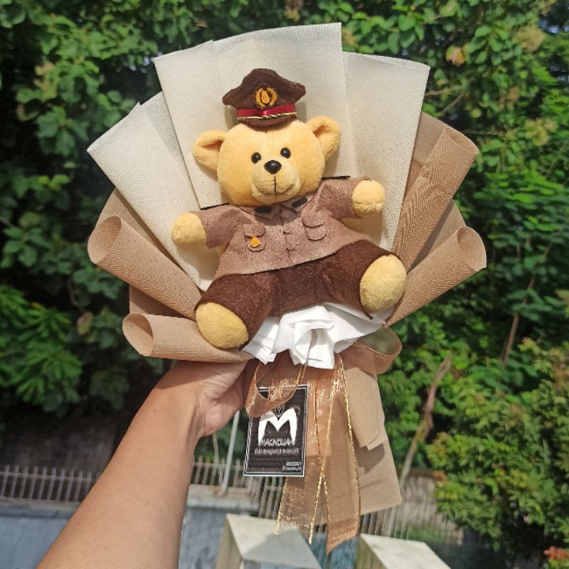 Buket Boneka Polisi - Buket Boneka Profesi - Magnolian