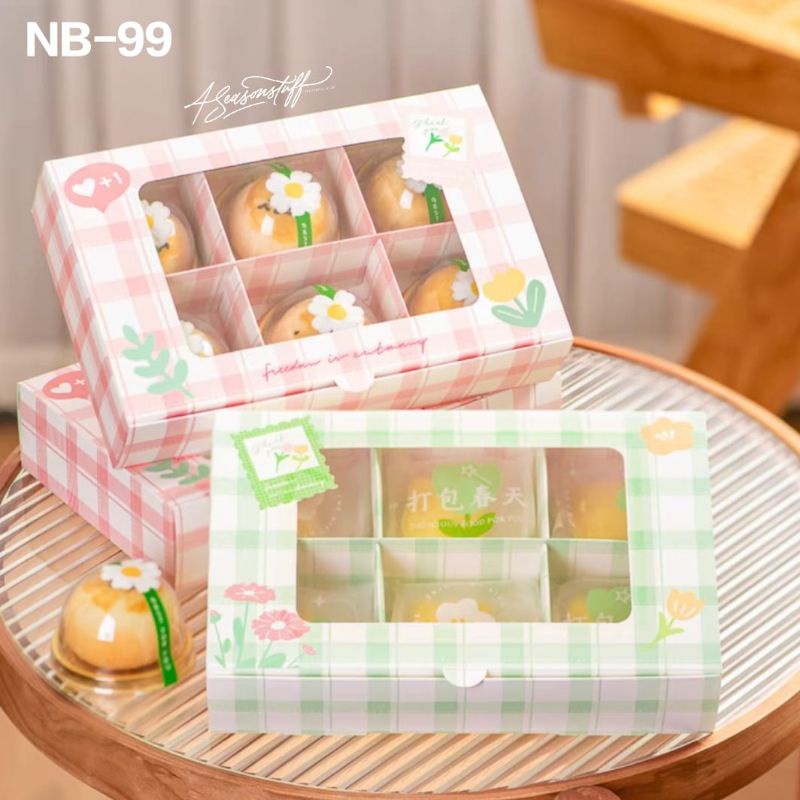 NB-99 Dus Kemasan Kue Box Makanan Sekat 6 | Box Packaging