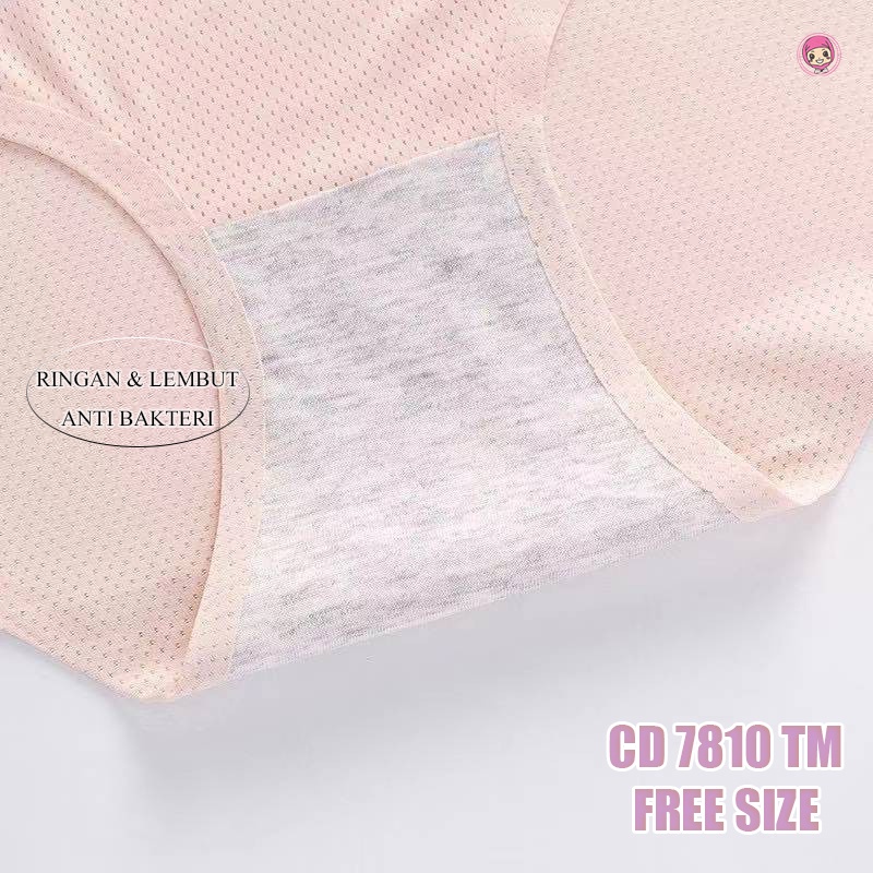 IL - Celana Dalam Brieff Seamless Mid Waist Bahan Breathable Halus Untuk Wanita 812