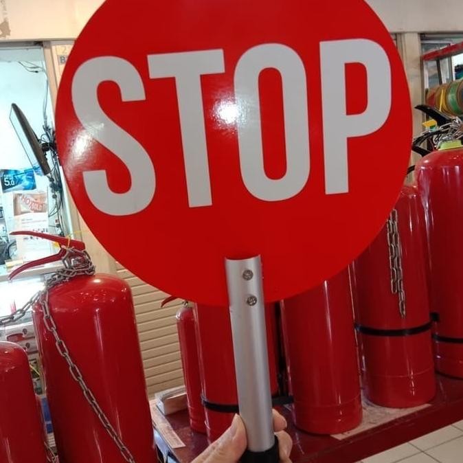 

Papan Rambu Stop Diameter 20Cm Pegangan 20Cm Rambu Lalu Lintas Stop Plang