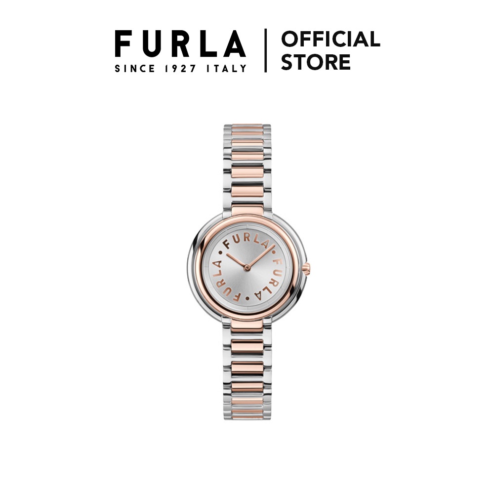 FURLA - Icon Shape Silver Tone/Rose Gold Tone Case Silver Dial Watch