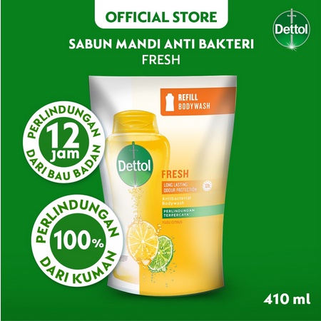 Dettol Sabun Mandi Cair Anti Bakteria Alovera &amp; Avocado / Senstive / Fresh / Lasting Fresh / Cool Fesh / Invigorate 410ml + Bubble Wrap / Toko Makmur Online