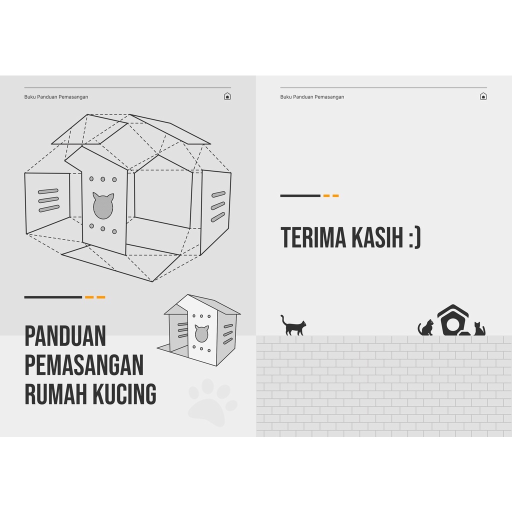 RUMAH KANDANG KUCING PREMIUM CAT HOUSE BESAR ATAP LANCIP TINGKAT MURAH KUCING  FEFARM