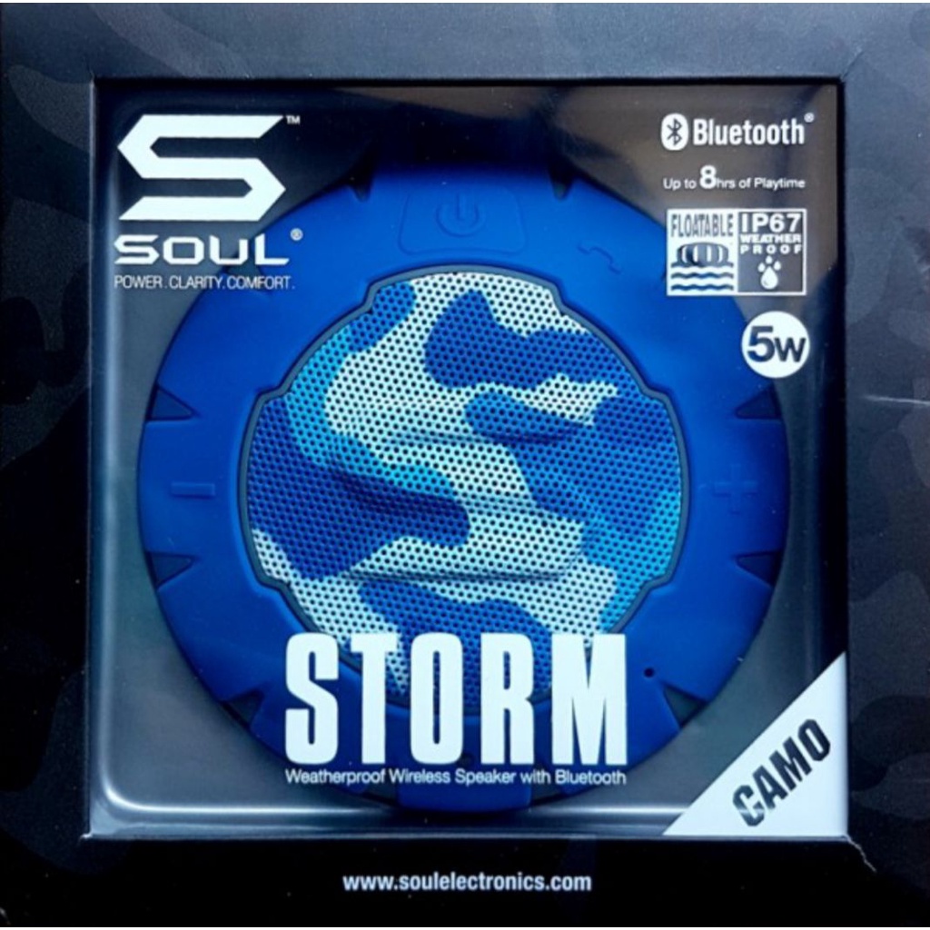 SOUL STORM Speaker Bluetooth Portable - Weatherproff - Wireless Bluetooth Speaker