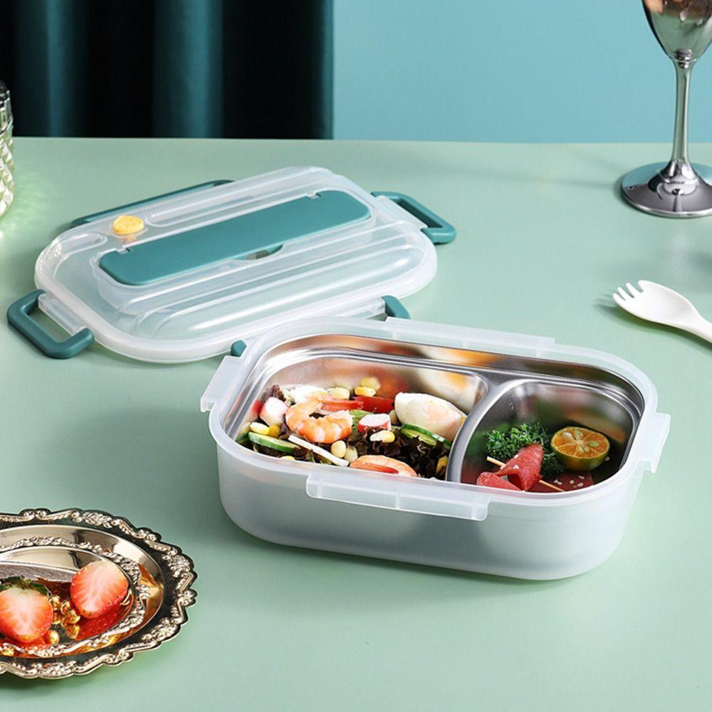 Top Lunch Box Portable Untuk Pelajar Pekerja Kantor Dengan Sendok Wadah Makanan