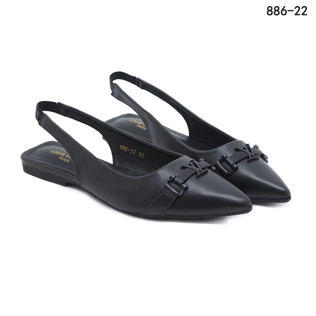 SHOES Leather  Slingback Ballet Flats 886-22