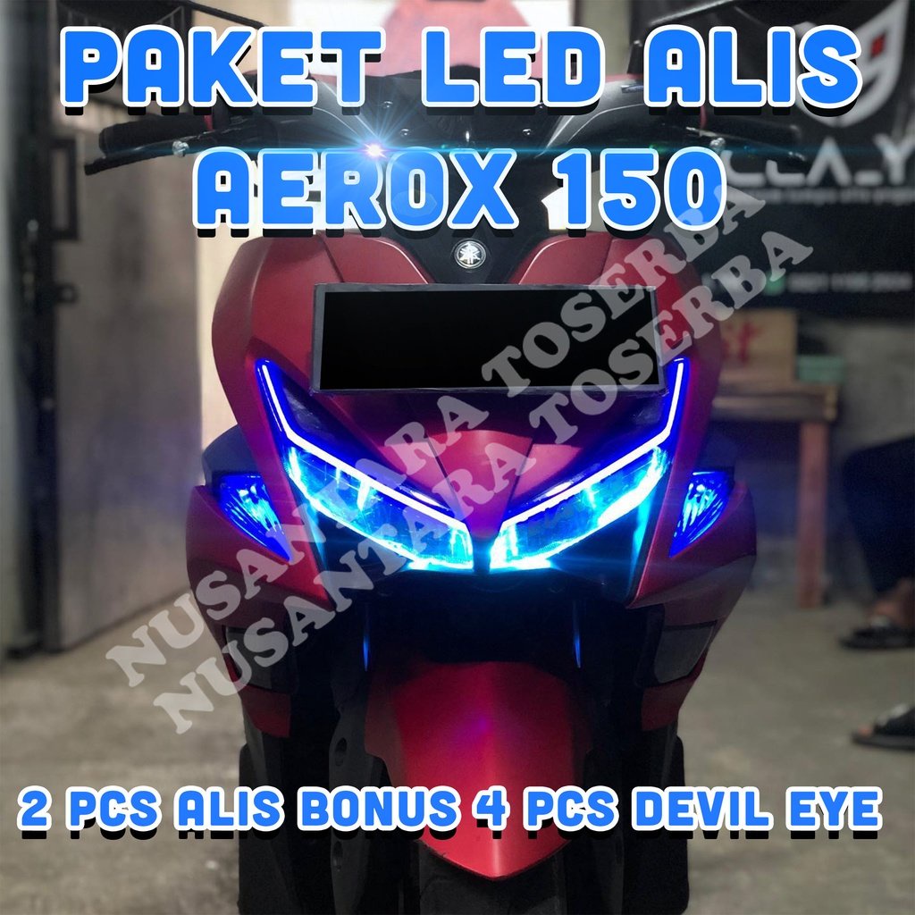 PAKET GANTENG FULLSET LAMPU ALIS AEROX 150 BONUS EYE TIDAK BERBINTIK LAMPU HEADLAMP AEROX LAMPU VARI