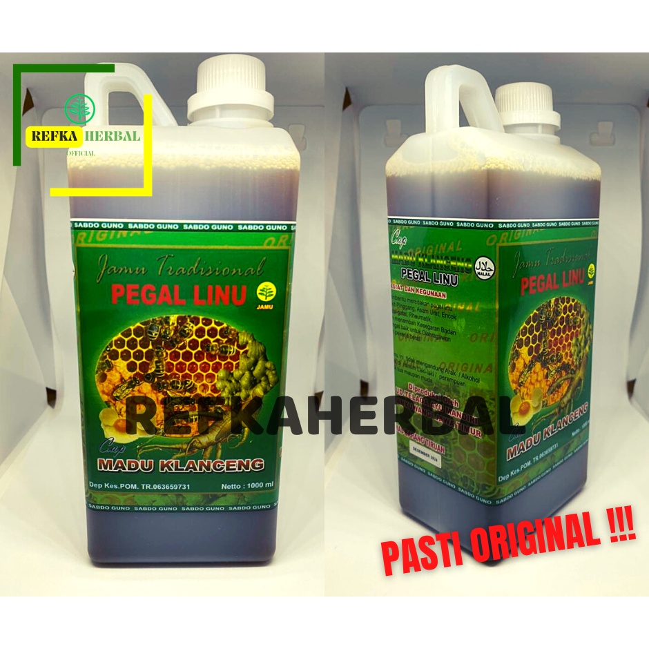 Jamu Tradisional Madu Klanceng Pegalinu isi 1000ml |asli | kemasan dirigen