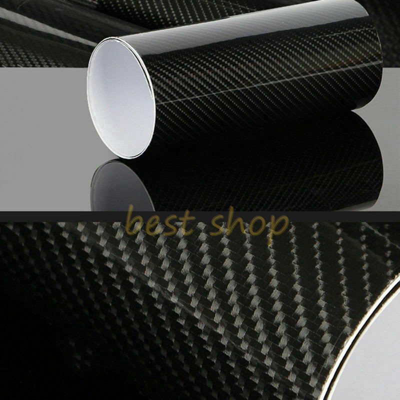 Roll Stiker Vinyl Wrap Carbon Fiber 7D Tahan Air Ukuran 30cm x 152cm / 12inch x 60inch Untuk Mobil