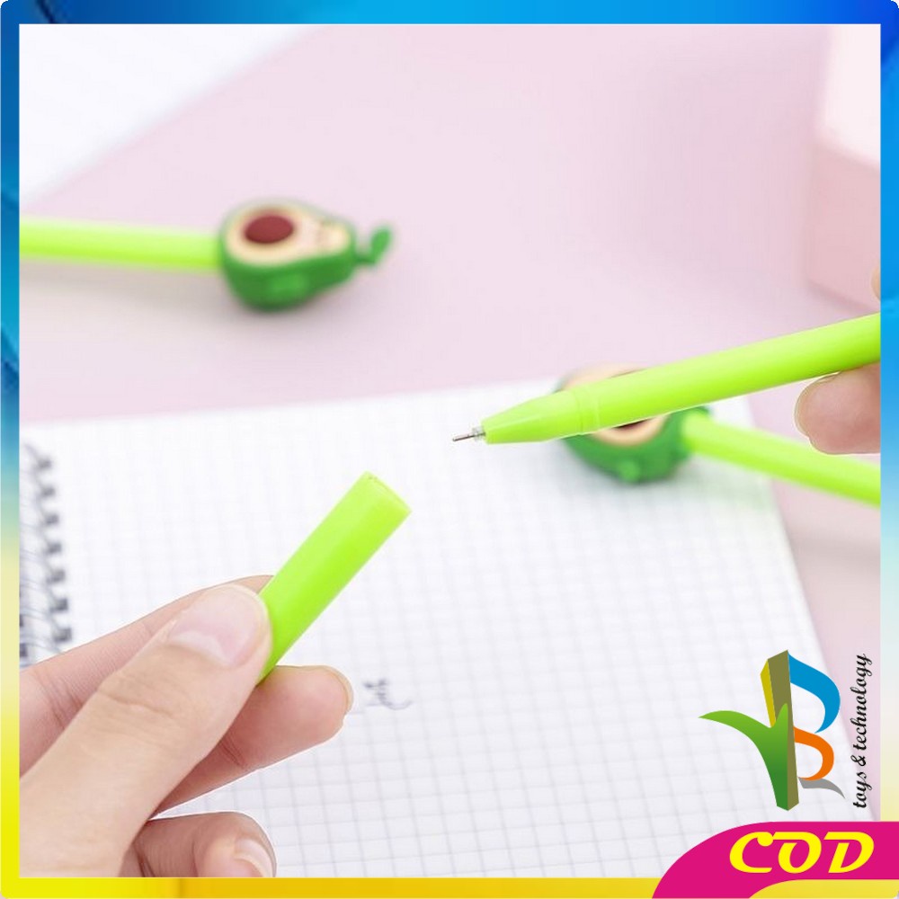 RB-A9 Pena / Pulpen Karakter Alpukat Lucu Pen Avocado Alat Tulis Stationary Murah