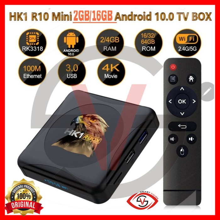 Produk Terbaru Hk1 R1 Rbox Mini Android Tv Box 2Gb/16Gb 5G Wifi Bluetooth 4.0 Usb 3.0