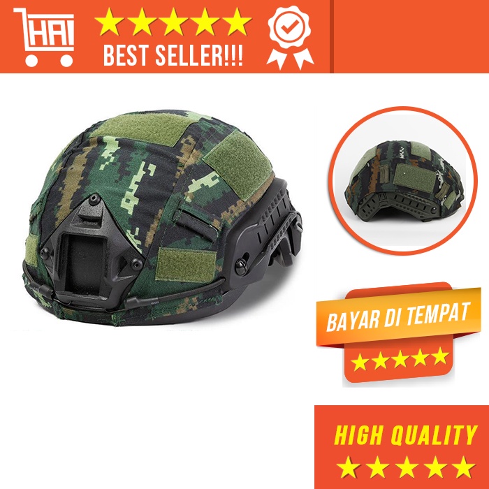 [100% ORI] COVER HELM TACTICAL MILITER HIJAU ARMY AIRSOFT GUN PAINT BALL TAKTIKAL HELMET AIR SOFT PA