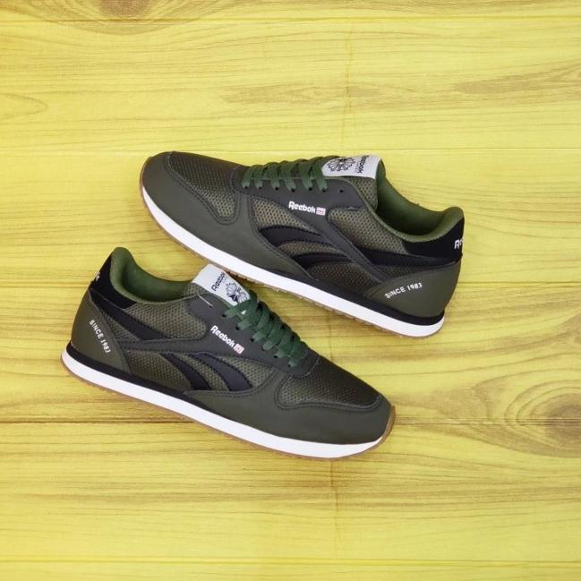 SEPATU REEBOK CLASIC MAN (PRIA)GRADE ORIGINAL - Hitam coklat, 39