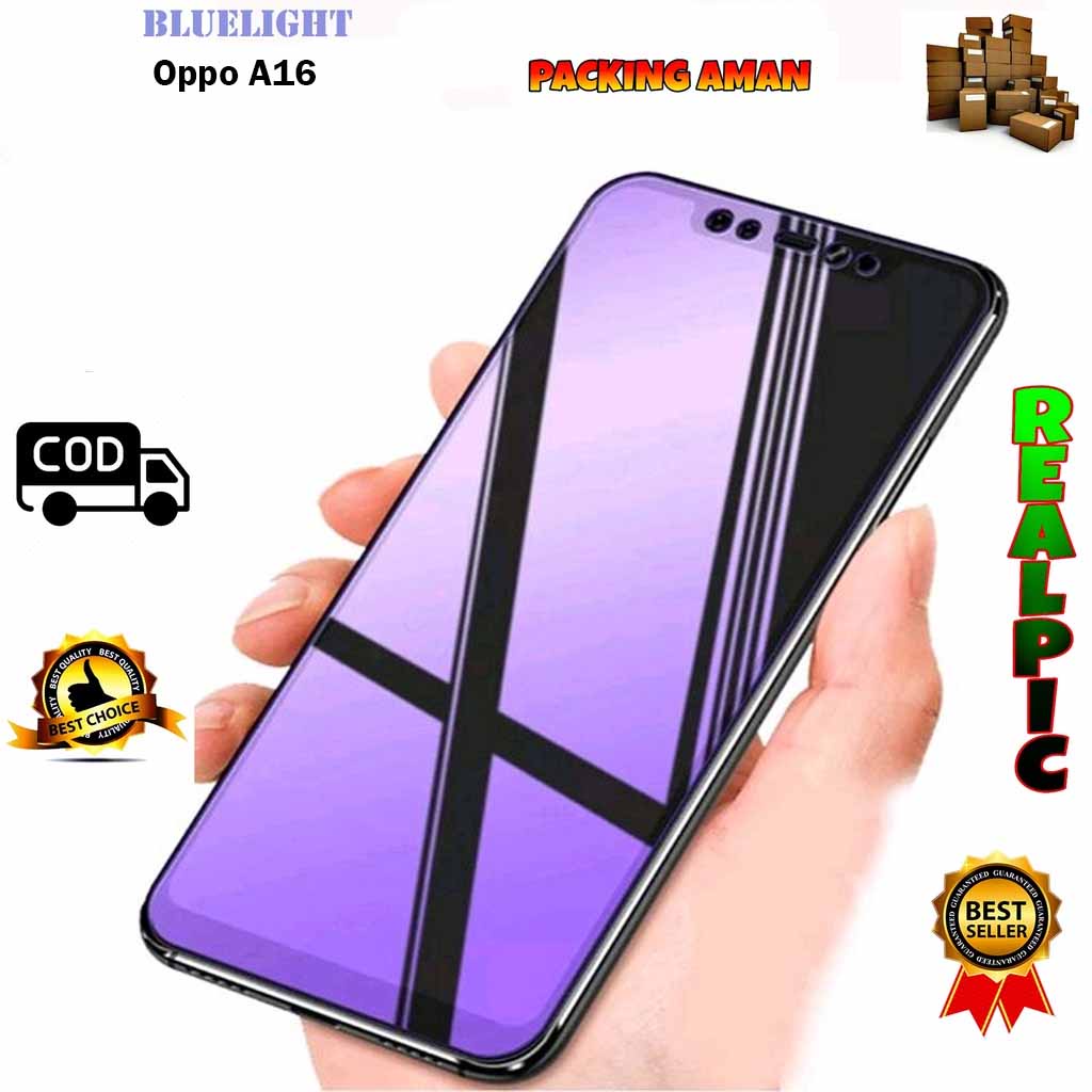 Tempered Glass Oppo A16 Matte Blue Light Anti Gores Full Screen Full Cover Protector