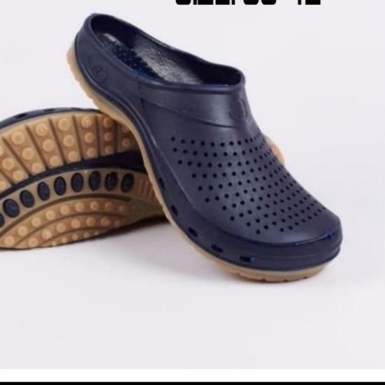 SEPATU SANDAL PRIA AP CLOGS BOOTS SENDAL KARET SLOP 39~42 ORI MURAH - Cokelat, 40