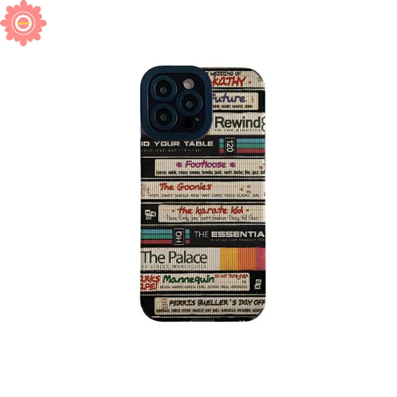 Soft Case Silikon Tekstur Kulit Motif Label Huruf Untuk iPhone 11 12 14 13 Pro Max XR 7 8 Plus X XS Max 13 14 Pro Max