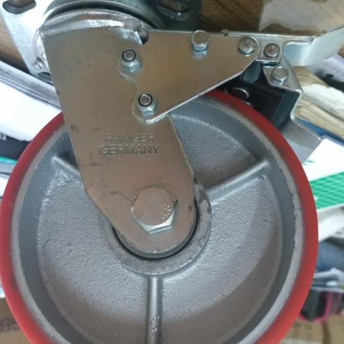 Roda Pu 8 Inch Rem Ranger Germani Heavy Duty/Troli/Rak