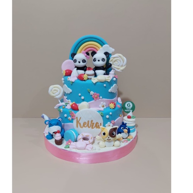 Jual KUE ULANG TAHUN TEMA BABYBUS UKURAN 20CM+15CM | Shopee Indonesia