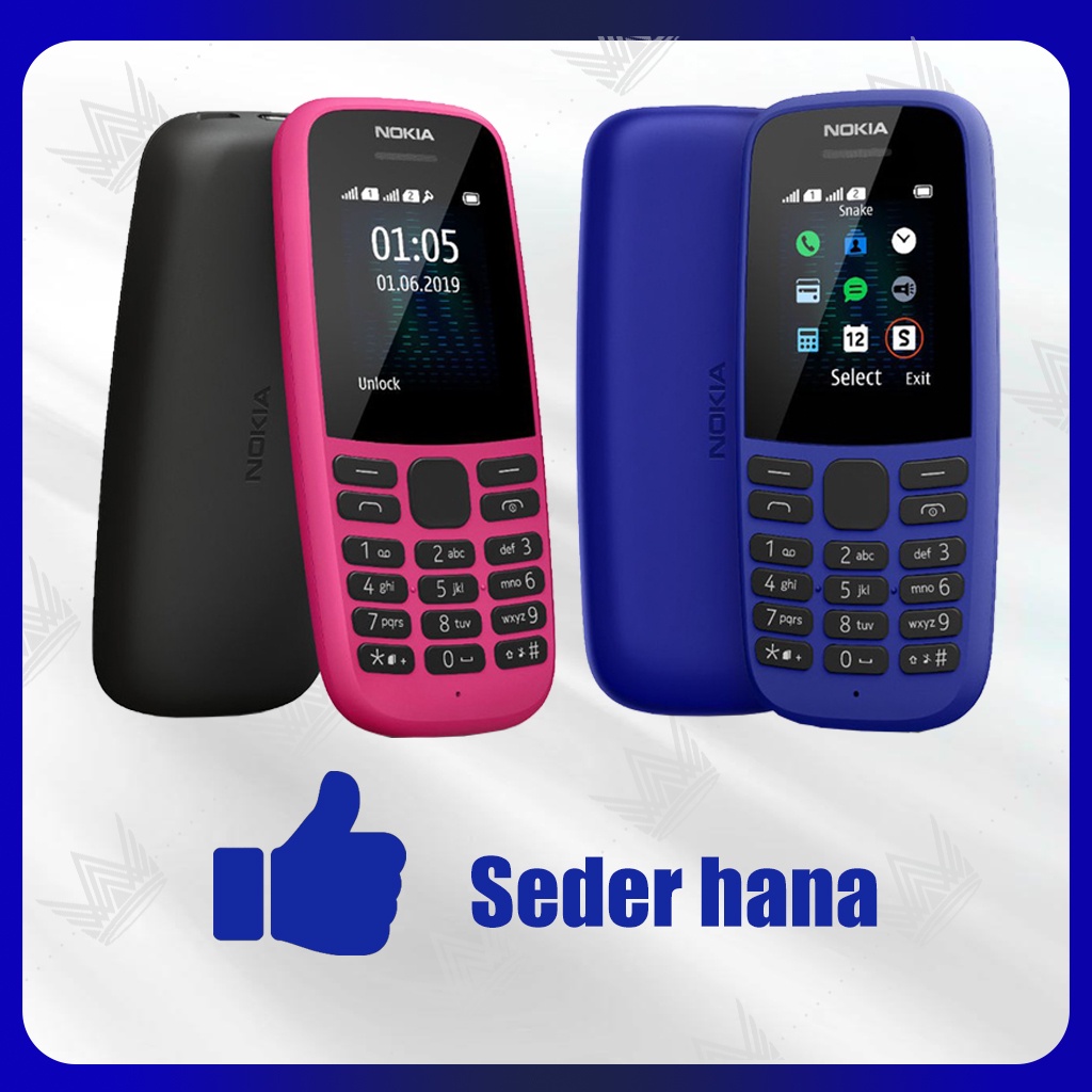 Garansi Resmi TRE Nokia 105 2019 Dual Sim bagus mulus Jadul Murah Handphone bahasa indonesia suara besar bisa indonesia